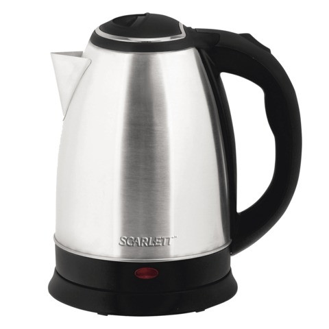 Чайник SCARLETT SC-EK21S26, 2 л, 1800 Вт, закрытый нагревательный элемент, сталь по низкой цене оптом Краснодар, Москва, Уфа, Казань, Барнаул, Владивосток, Хабаровск, Сахалин, Красноярск, Екатеренбург, 