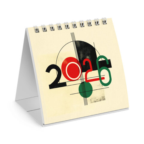 Календарь-домик настольный на гребне, 2026г, BRAUBERG, 101х101мм, Модерн, 117273 по низкой цене оптом 