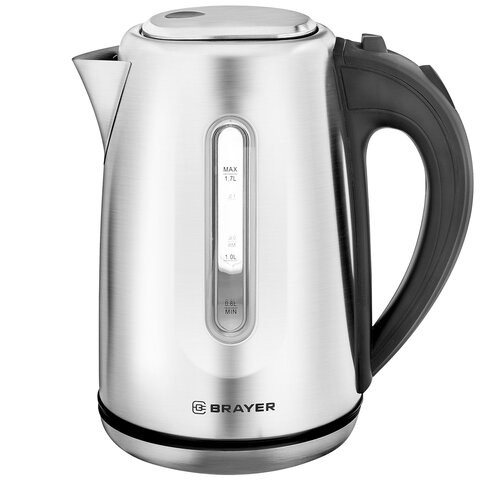 Чайник BRAYER BR1014, 1,7 л, 2200 Вт, закрытый нагревательный элемент, сталь по низкой цене оптом 