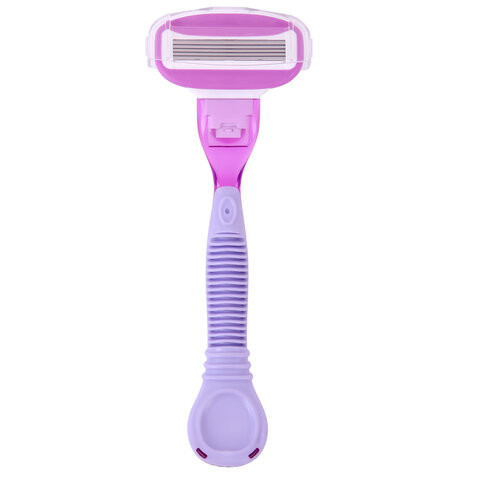 Бритвенный станок многоразовый женский, 5 лезвий, 12 кассет, плавающая головка, X-ONE, 700021 по низкой цене оптом 