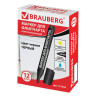 Маркер для флипчарта BRAUBERG, НЕПРОПИТЫВАЮЩИЙ, ЧЕРНЫЙ, круглый наконечник, 2,5 мм, 151253 по низкой цене оптом 