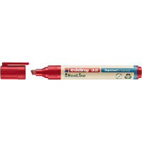 Маркер для флипчартов edding 32 EcoLine Cap-off, скошенный наконечник, 1-5 мм Красный