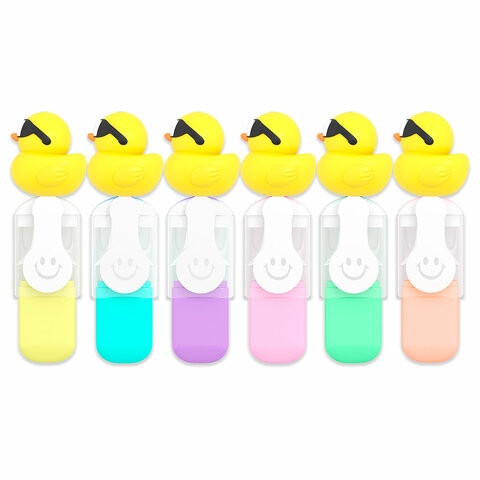 Набор текстовыделителей с топперами 6 ЦВЕТОВ ПАСТЕЛЬ, "КРУТЫЕ УТЯТА", линия 1-4 мм, FUNSTER (ФАНСТЕР), 152652 по низкой цене оптом Набор текстовыделителей с топперами 6 ЦВЕТОВ ПАСТЕЛЬ, "КРУТЫЕ УТЯТА", линия 1-4 мм, FUNSTER (ФАНСТЕР), 152652 по низкой цене оптом