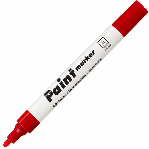 Маркер-краска лаковый (paint marker) КРАСНЫЙ CENTROPEN, скошенный наконечник, 1-5 мм, 9100, 5 9100 9904 по низкой цене оптом Краснодар, Москва, Уфа, Казань, Барнаул, Владивосток, Хабаровск, Сахалин, Красноярск, Екатеренбург, 