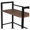 Стол на металлокаркасе BRABIX "LOFT CD-005", 1200х520х1200 мм, 3 полки, цвет морёный дуб, 641221 по низкой цене оптом 