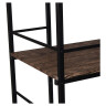 Стол на металлокаркасе BRABIX "LOFT CD-005", 1200х520х1200 мм, 3 полки, цвет морёный дуб, 641221 по низкой цене оптом 