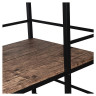 Стол на металлокаркасе BRABIX "LOFT CD-005", 1200х520х1200 мм, 3 полки, цвет морёный дуб, 641221 по низкой цене оптом 