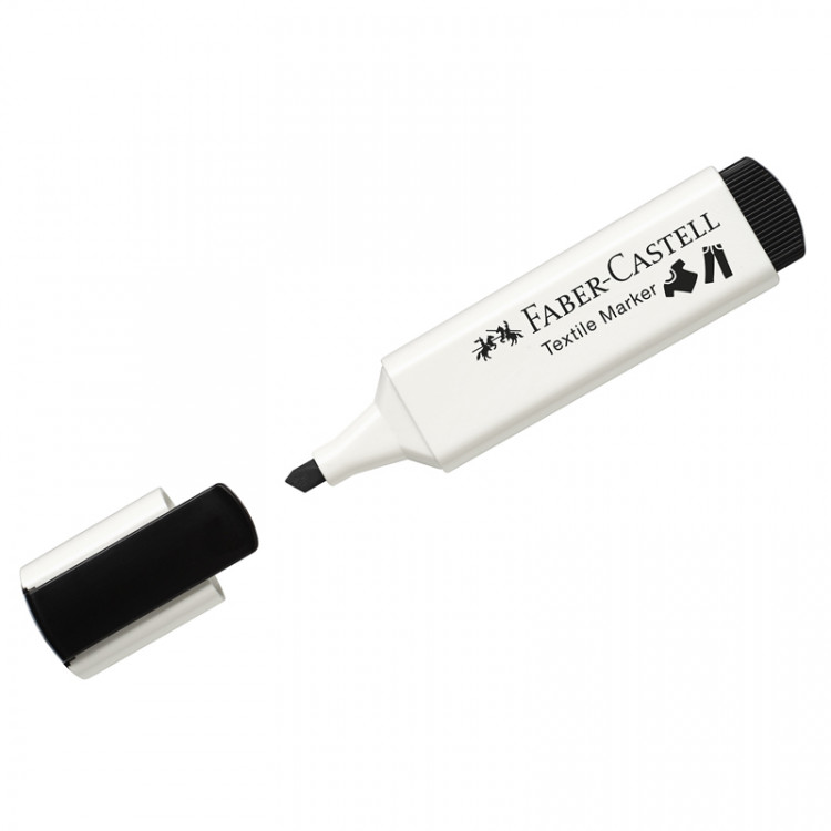 Маркер перманентный для ткани Faber-Castell "Textile" черный, 1-5мм по низкой цене оптом 