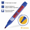 Маркер перманентный Crown "Multi Marker" синий, пулевидный, 3мм по низкой цене оптом 