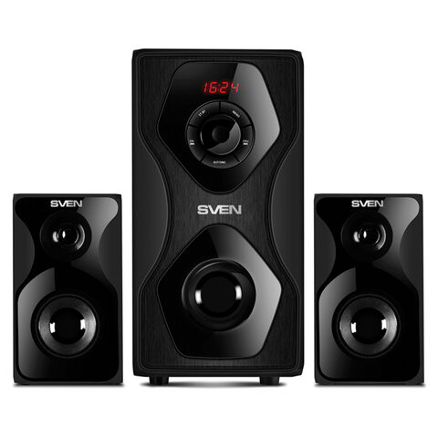 Колонки SVEN MS-2055 2.1, 55Вт, Bluetooth, дерево, черные по низкой цене оптом 