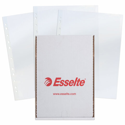 Папки-файлы перфорированные, А4, ESSELTE "Standard", комплект 100 шт., глянцевые, 55 мкм, 56066 по низкой цене оптом 
