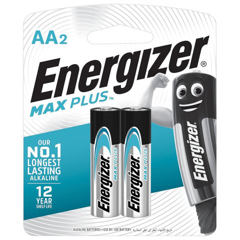 Батарейки КОМПЛЕКТ 2 шт., ENERGIZER Max Plus, AA (LR06,15А), алкалиновые, пальчиковые, блистер, E301323101 по низкой цене оптом 