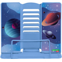 Подставка для книг и учебников BRAUBERG KIDS "Outer Space" регулируемый угол наклона, металл, 238055