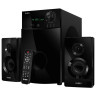 Колонки компьютерные SVEN AC MS-2100, 2.1, 80 Вт, часы, FM-тюнер, дерево, черные, SV-012236 по низкой цене оптом 