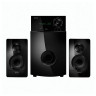 Колонки компьютерные SVEN AC MS-2100, 2.1, 80 Вт, часы, FM-тюнер, дерево, черные, SV-012236 по низкой цене оптом 