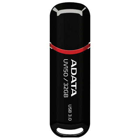 Флеш-диск 32 GB A-DATA UV150 USB 3.0, черный, AUV150-32G-RBK по низкой цене оптом Краснодар, Москва, Уфа, Казань, Барнаул, Владивосток, Хабаровск, Сахалин, Красноярск, Екатеренбург, 