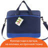 Сумка деловая для документов из ткани на молнии, 37х32х5 см, синяя, STAFF "Manager", 228346 по низкой цене оптом 