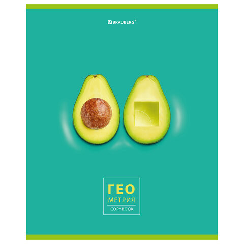 Тетрадь предметная "AVOCADO" 48 л., глянцевый лак, ГЕОМЕТРИЯ, клетка, BRAUBERG, 404278 по низкой цене оптом 
