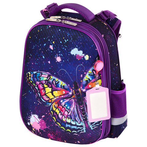 Ранец ЮНЛАНДИЯ EXTRA, с дополнительным объемом, "Colorful butterfly", 38х29х18 см, 270674 по низкой цене оптом 
