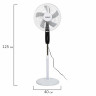 Вентилятор напольный, 3 режима, пульт ДУ, SONNEN TF-45W-40-520, d=40 см, 45 Вт, белый, 454788, FS-40-520 по низкой цене оптом 