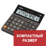 Калькулятор настольный CASIO DH-12-BK-S, КОМПАКТНЫЙ (159х151 мм), 12 разрядов, двойное питание, черный/серый, DH-12-BK-S-EP по низкой цене оптом 
