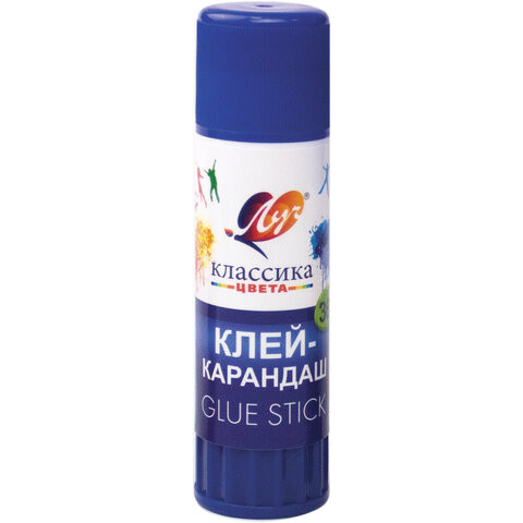 Клей-карандаш ЛУЧ "Классика", 36 г, PVP-основа, с добавлением глицерина, 29С 1734-08 по низкой цене оптом 