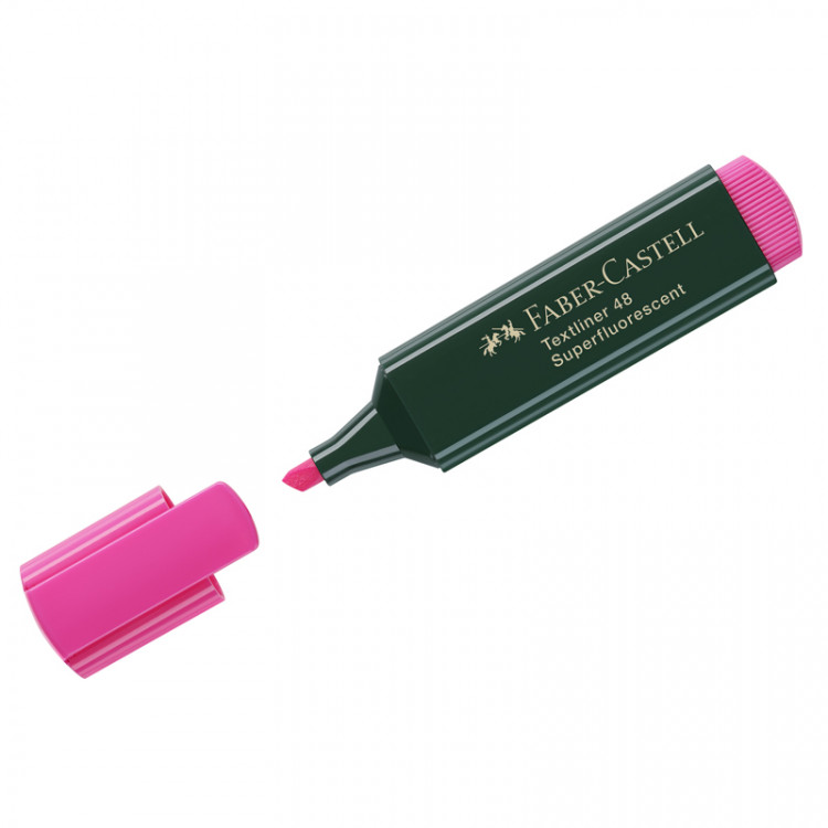 Текстовыделитель Faber-Castell "48" розовый, 1-5мм по низкой цене оптом Краснодар, Москва, Уфа, Казань, Барнаул, Владивосток, Хабаровск, Сахалин, Красноярск, Екатеренбург, 