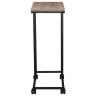 Стол журнальный на металлокаркасе BRABIX LOFT CT-001, 450х250х680 мм, цвет морёный дуб, 641859 по низкой цене оптом 
