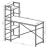 Стол на металлокаркасе BRABIX "LOFT CD-005", 1200х520х1200 мм, 3 полки, цвет дуб антик, 641222 по низкой цене оптом 