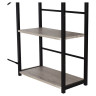 Стол на металлокаркасе BRABIX "LOFT CD-005", 1200х520х1200 мм, 3 полки, цвет дуб антик, 641222 по низкой цене оптом 
