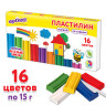 Пластилин мягкий ЮНЛАНДИЯ "ВЕСЕЛЫЙ ШМЕЛЬ", 16 цветов, 240 г, СО СТЕКОМ, 106673 по низкой цене оптом 