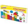 Пластилин мягкий ЮНЛАНДИЯ "ВЕСЕЛЫЙ ШМЕЛЬ", 16 цветов, 240 г, СО СТЕКОМ, 106673 по низкой цене оптом 
