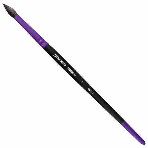 Кисть беличья круглая №7, BRAUBERG PREMIUM, 200976 по низкой цене оптом 