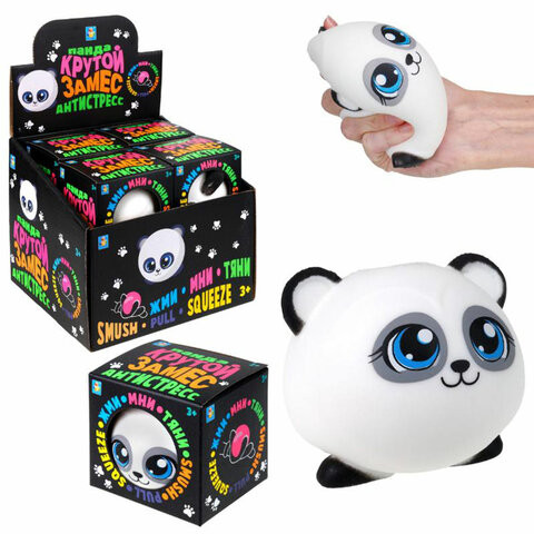 Игрушка-антистресс "Крутой замес. ПАНДА", 8,5х8 см, дисплей, 1TOY, Т23816 по низкой цене оптом 