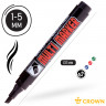 Маркер перманентный Crown "Multi Marker Chisel" черный, скошенный, 5мм по низкой цене оптом Краснодар, Москва, Уфа, Казань, Барнаул, Владивосток, Хабаровск, Сахалин, Красноярск, Екатеренбург, 