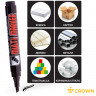 Маркер перманентный Crown "Multi Marker Chisel" черный, скошенный, 5мм по низкой цене оптом Краснодар, Москва, Уфа, Казань, Барнаул, Владивосток, Хабаровск, Сахалин, Красноярск, Екатеренбург, 
