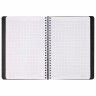 Тетрадь А5 (148x218 мм), BRAUBERG "Office PRO", гибкая, под кожу, гребень, 80 л., черная, 111046 по низкой цене оптом 