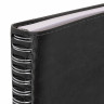 Тетрадь А5 (148x218 мм), BRAUBERG "Office PRO", гибкая, под кожу, гребень, 80 л., черная, 111046 по низкой цене оптом 