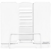 Подставка для книг и учебников BRAUBERG, White, регулируемый угол наклона, металл, 238056
