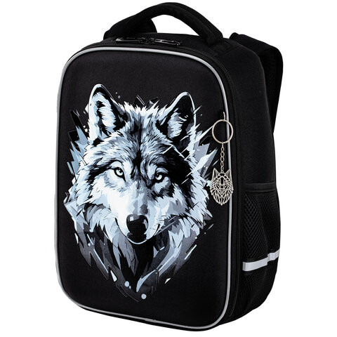 Ранец BRAUBERG LIGHT, 1 отделение, с брелком, Gray wolf, 36х26х13 см, 273111 по низкой цене оптом 