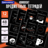 Тетради предметные, КОМПЛЕКТ 12 ПРЕДМЕТОВ, 48л, TWIN лак, BRAUBERG, МЕМЫ, 405172 по низкой цене оптом 