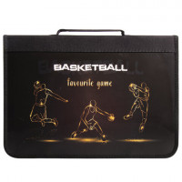 Папка для труда BRAUBERG А4 с ручкой,1 отделение,органайзер, молния вокруг, "Basketball", 270344
