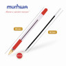Ручка шариковая масляная с грипом MUNHWA "MC Gold", КРАСНАЯ, корпус прозрачный, узел 0,5 мм, линия письма 0,3 мм, BMC-03 по низкой цене оптом Краснодар, Москва, Уфа, Казань, Барнаул, Владивосток, Хабаровск, Сахалин, Красноярск, Екатеренбург, 