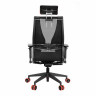 Кресло компьютерное МЕТТА "ErgoLife" 10 B2-170D, 2D-подголовник, экокожа/сетка, черное/красное по низкой цене оптом 