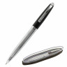 Ручка подарочная шариковая BRAUBERG Sonata, СИНЯЯ, корпус серебристый с черным, линия письма 0,5 мм, 143482 по низкой цене оптом 