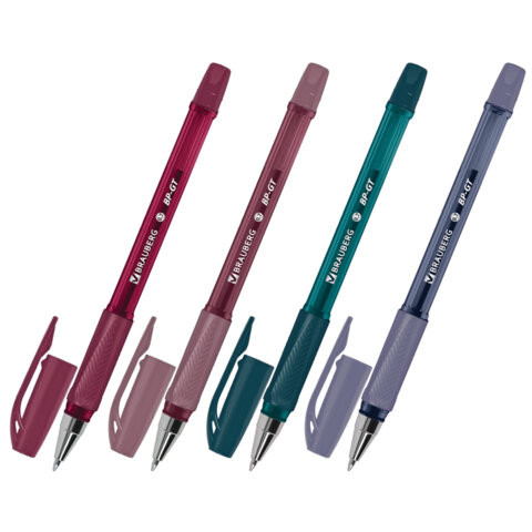 Ручка шариковая BRAUBERG BP-GT MORANDI, СИНЯЯ, корпус ассорти, пишущий узел 0,7 мм, линия письма 0,35 мм, 144504 по низкой цене оптом 