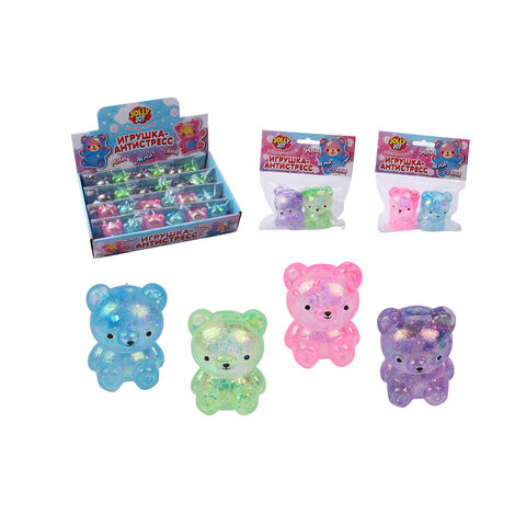 Игрушка-антистресс "МЕДВЕДИКИ. НАБОР 2 ШТУКИ", 5 см, ассорти 4 цвета, дисплей, JOLLY JOT (ДЖОЛЛИ ДЖОТ), 665771 по низкой цене оптом Игрушка-антистресс "МЕДВЕДИКИ. НАБОР 2 ШТУКИ", 5 см, ассорти 4 цвета, дисплей, JOLLY JOT (ДЖОЛЛИ ДЖОТ), 665771 по низкой цене оптом