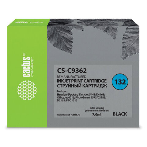 Картридж струйный CACTUS (CS-C9362) для HP Officejet 6313/6315/Photosmart C3183, черный по низкой цене оптом 