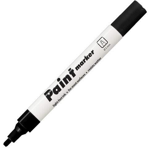 Маркер-краска лаковый (paint marker) ЧЕРНЫЙ CENTROPEN, скошенный наконечник, 1-5 мм, 9100, 5 9100 9912 по низкой цене оптом Краснодар, Москва, Уфа, Казань, Барнаул, Владивосток, Хабаровск, Сахалин, Красноярск, Екатеренбург, 