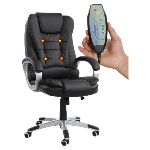 Кресло офисное BRABIX "Comfort MS-003", 6 массажных модулей, экокожа, черное, XXXXXX по низкой цене оптом 